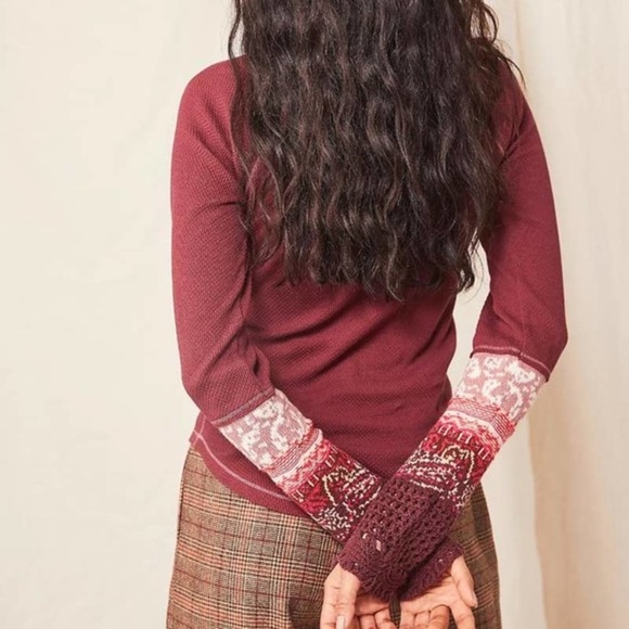 NWT Free People In The Mix Cuff Thermal Top, XS - Picture 3 of 9